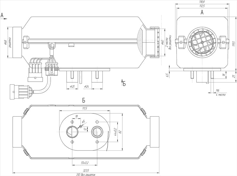 [Autoterm] Diesel Air Heater 2D-12 High Altitude w/ Camper Install Kit